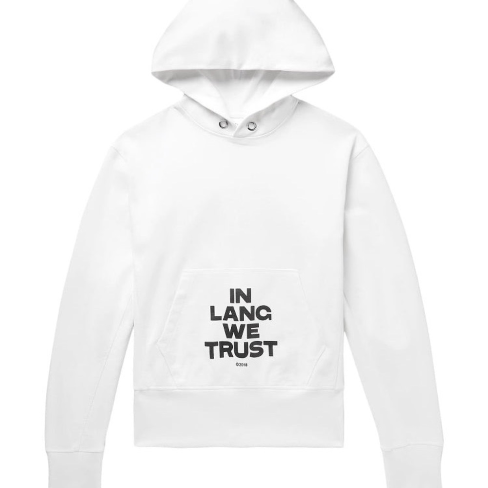 In Lang We Trust Helmut Lang Hoodie